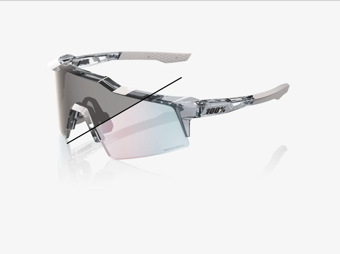 100% Speedcraft SL - Polished Translucent Grey-Rose Gold Mirror Lens