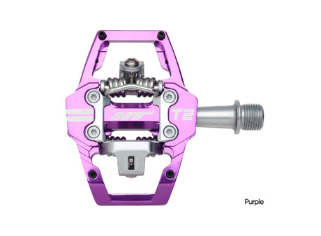 HT Mountain Bike Clipless Pedals - T2 - Purple Pedals Full Catalog HT Components