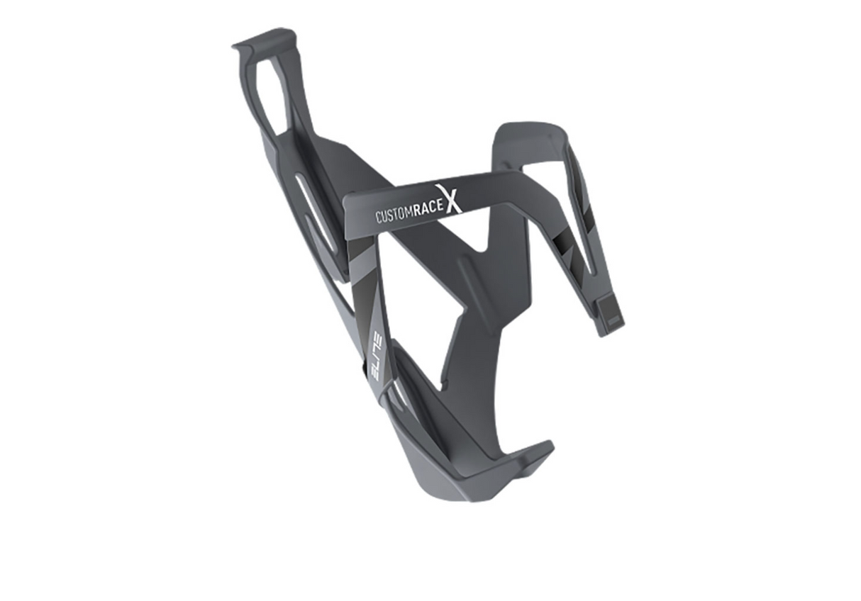 Elite Custom Race X Bicycle Water Bottle Cage, Gray/Black