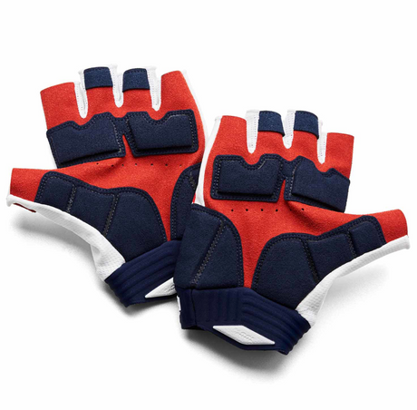 100% Road Gloves EXCEEDA Gel Short Finger Glove White - Large