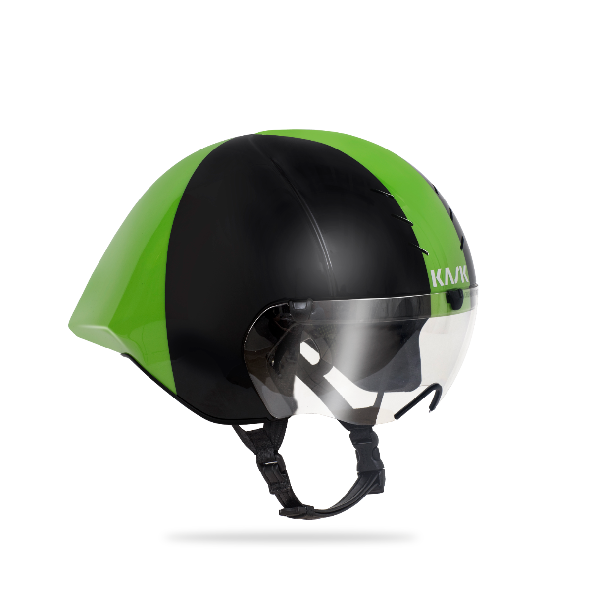 KASK Mistral Time Trial Cycling Helmet - Black/Lime Medium