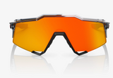 100% Speedcraft Sunglasses - Polished Translucent Grey/Matte Black-Hiper Red