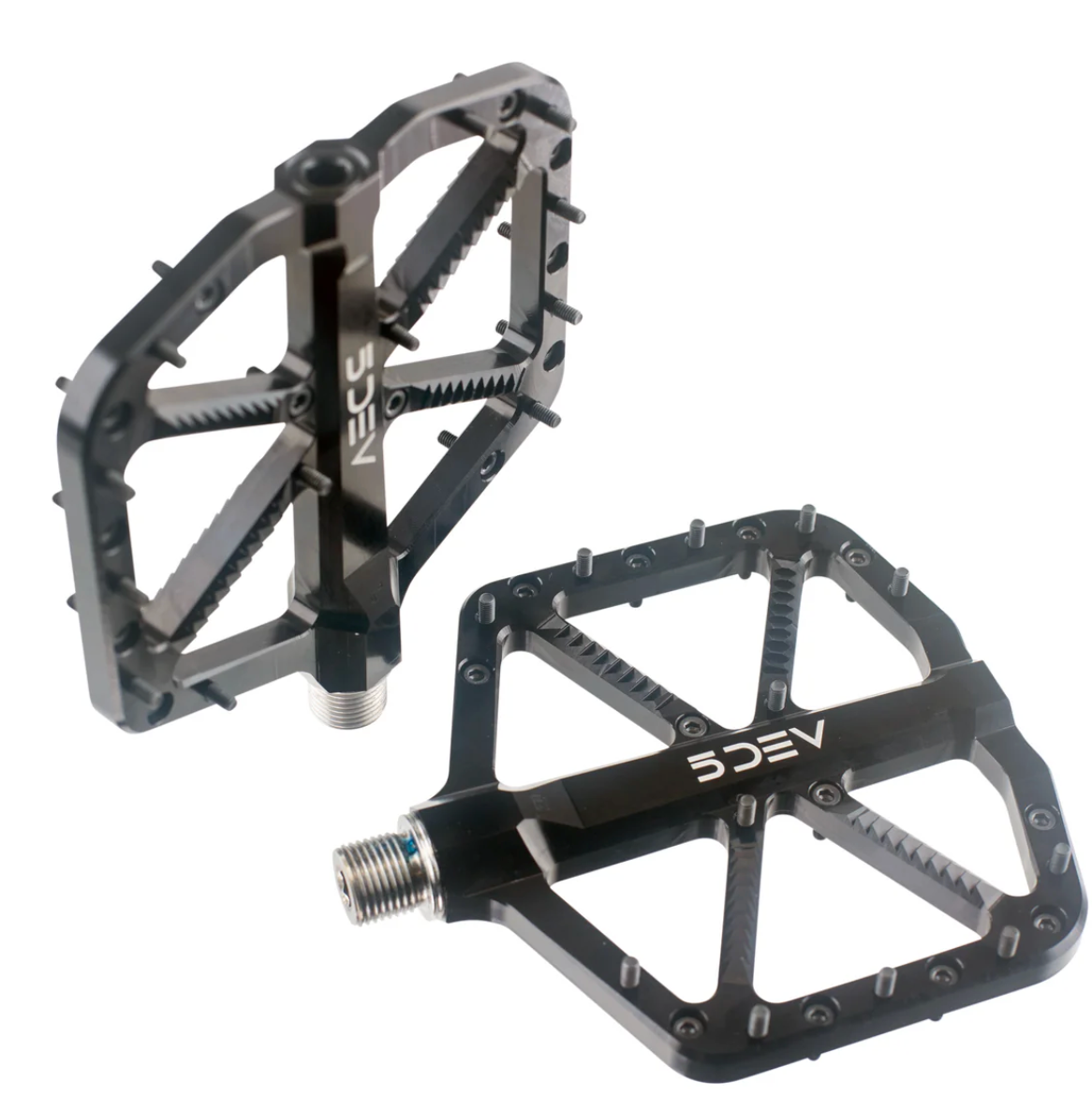5Dev Trail / Enduro Mountain Bike Flat Pedals - Made in USA - Black