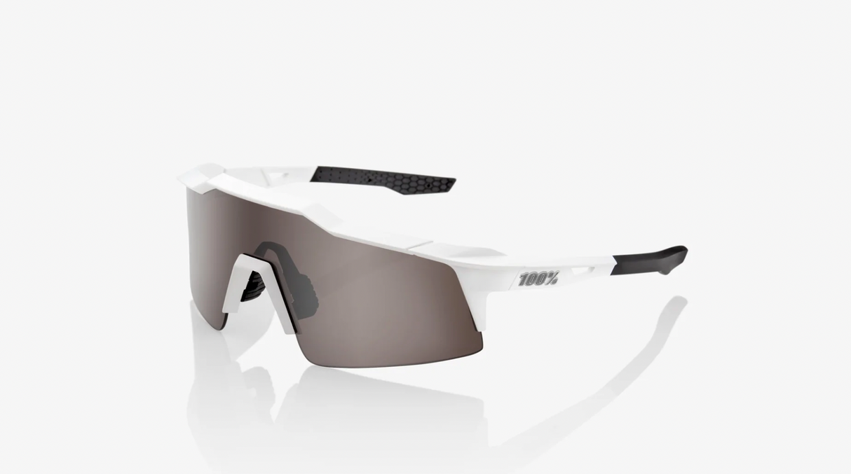 100% Percent Speedcraft SL Cycling Sunglasses Matte White Hiper Silver Sporting Goods > Cycling > Sunglasses & Goggles Full Catalog 100%