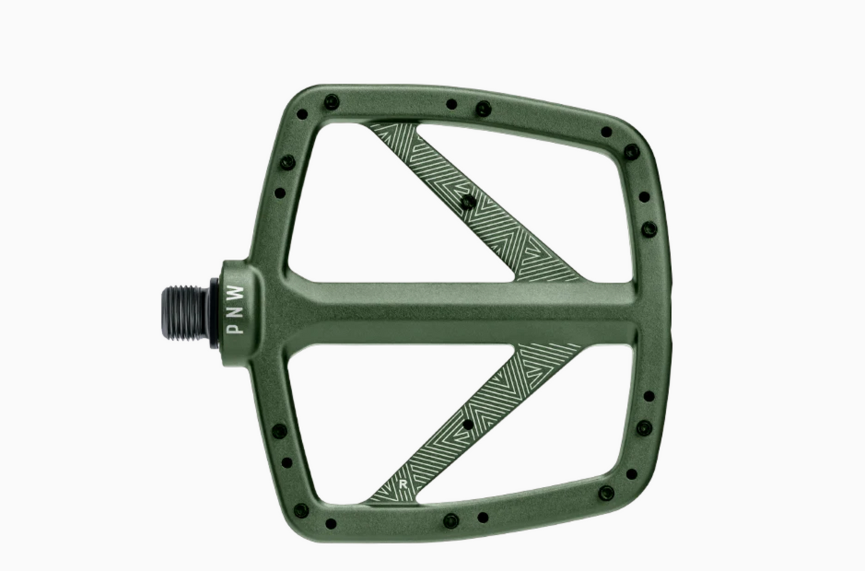 PNW Loam Pedal - Flat Mountain Bike Pedal - Green