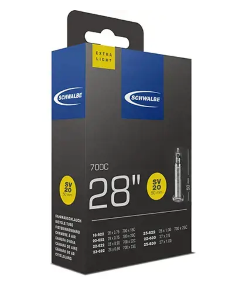 Schwalbe Extra Light Bicycle Tube - 700 x 18 - 25mm, 50mm Presta Valve