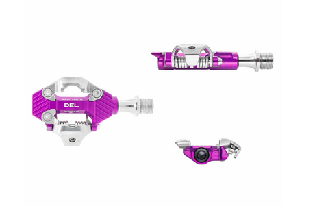 Wolf Tooth DEL Gravel Race SPD Clipless Pedals - Purple - Made in USA