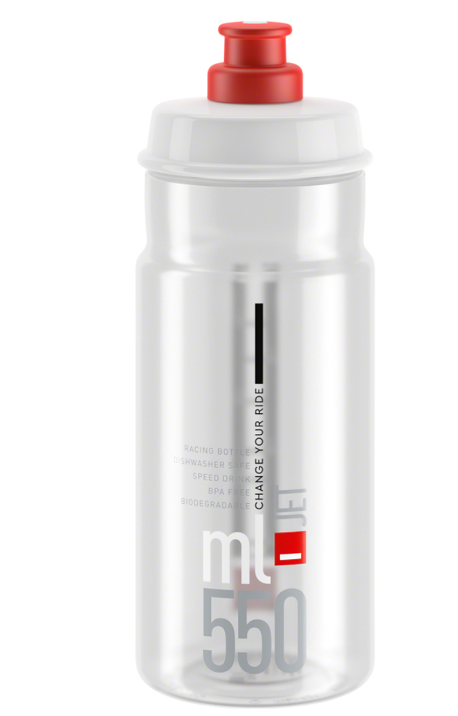 Elite SRL Jet Water Bottle 550ml - Black/Gray