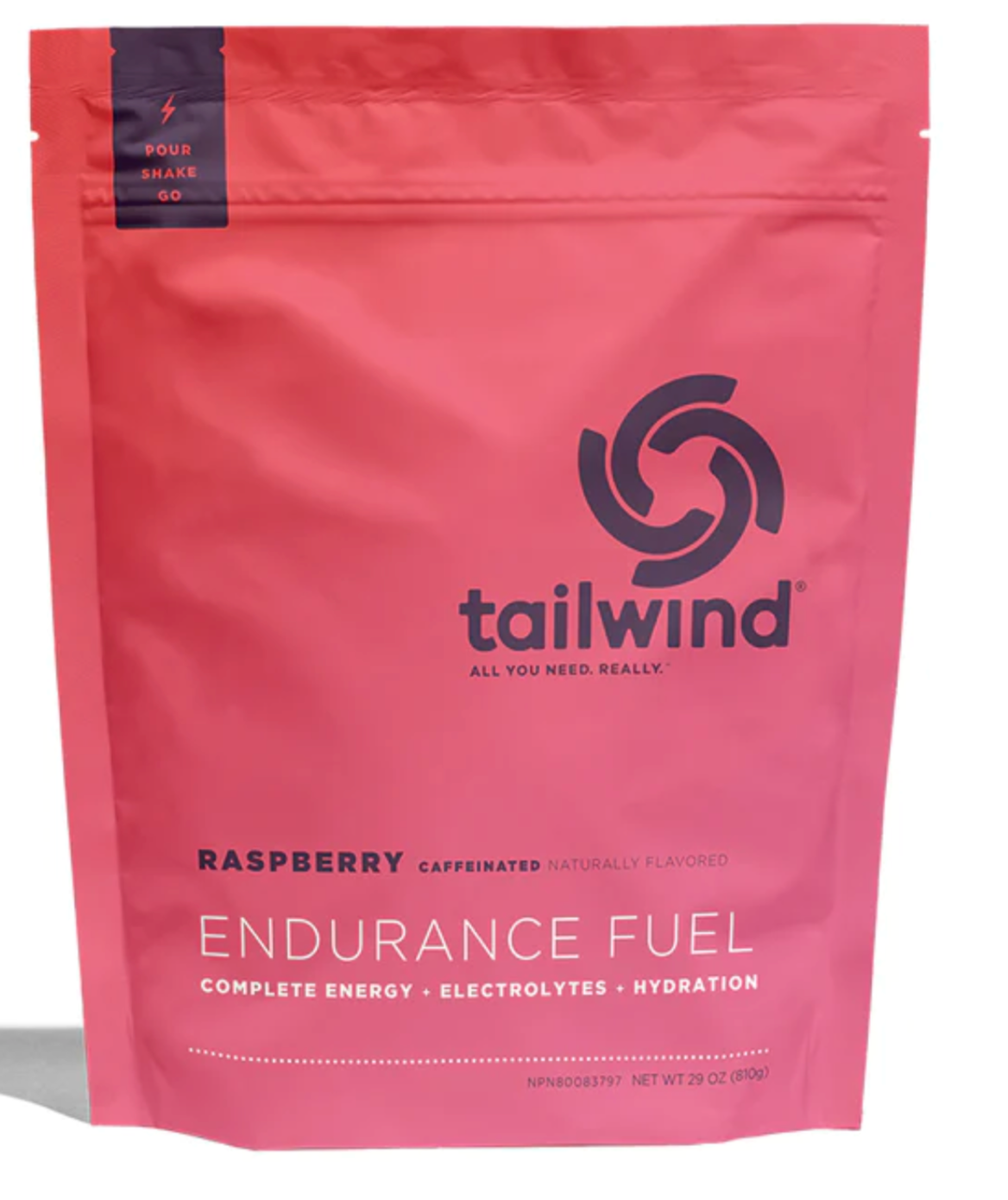 Tailwind Nutrition - Caffeinated Endurance Fuel - Raspberry - 30 Servings