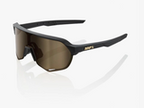 100% Percent Sunglasses S2 Matte Black - Soft Gold Mirror + Clear