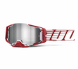 100% ARMEGA Goggle Oversized Deep Red - Flash Silver Lens Sporting Goods > Cycling > Sunglasses & Goggles Full Catalog 100%