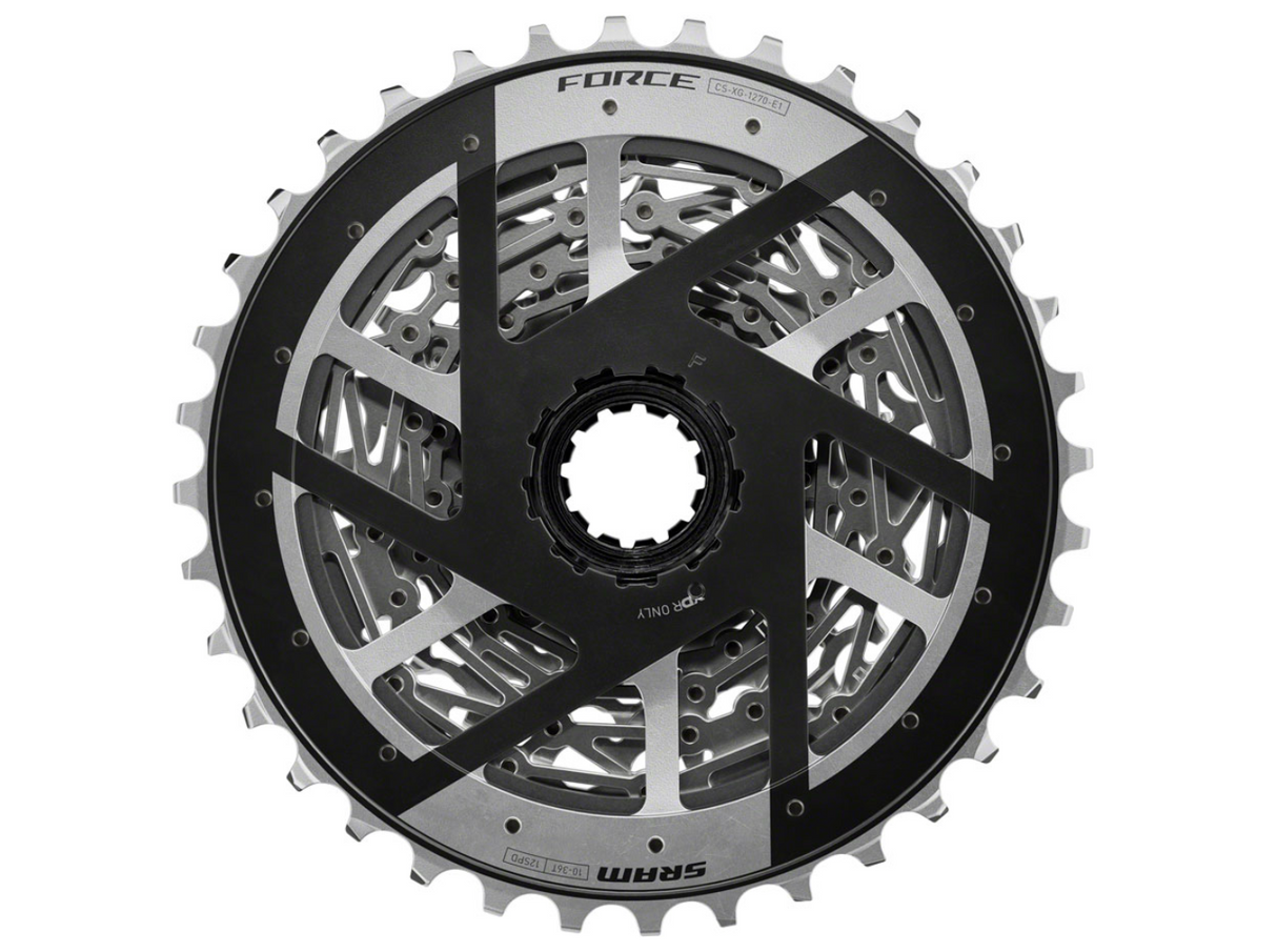 SRAM Force XG-1270 Cassette - 12-Speed, 10-36t, Silver, For XDR Driver Body E1