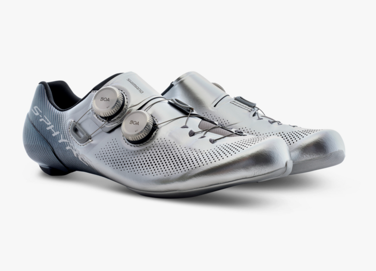 Shimano S-Phyre Road Cycling Shoes Limited Edition Silver/Black - 43