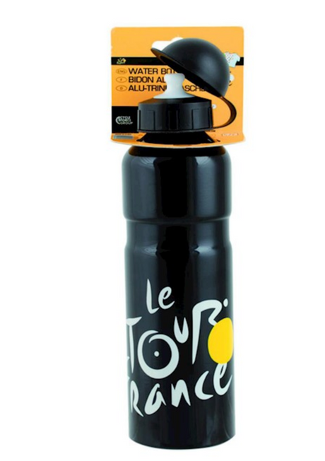 Tour De France Alloy Water Bottle 750ml Black w/ Cap Protection Sporting Goods > Cycling > Bicycle Accessories > Water Bottles Full Catalog Tour De France