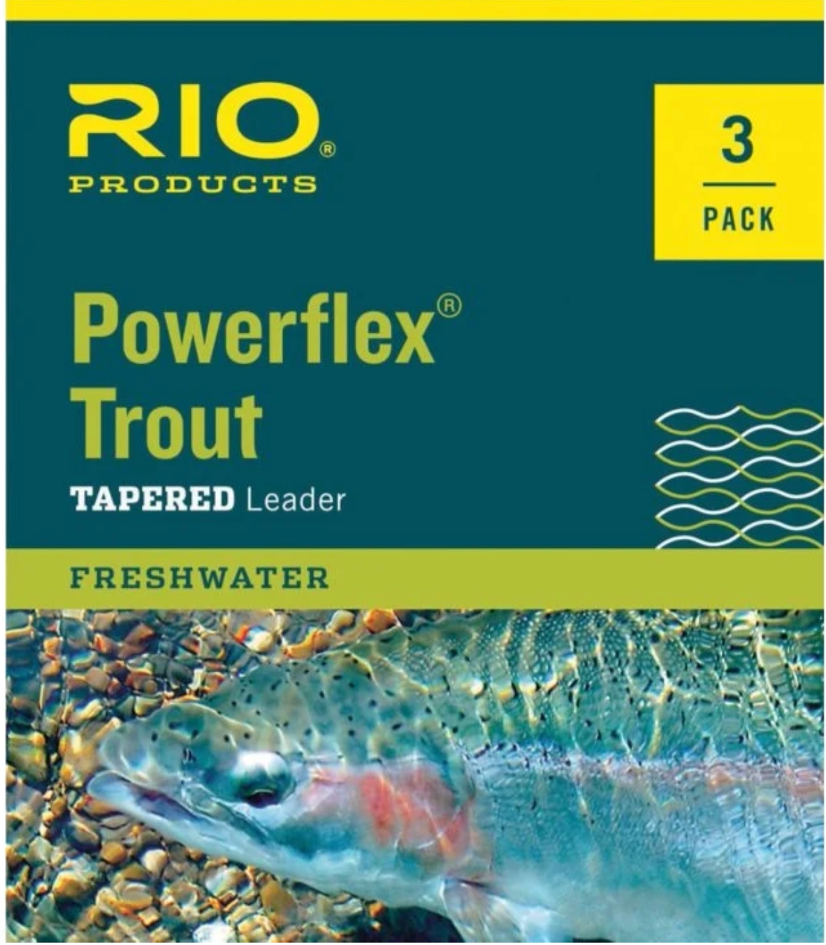 RIO Powerflex 9Ft 7X Leaders 3 Pack