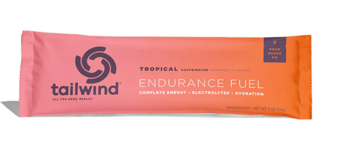Tailwind Nutrition - Caffeinated Endurance Fuel - Tropical - 12 Single Packs