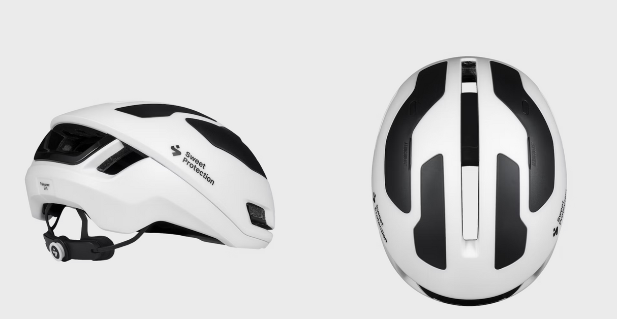 Sweet Protection Cycling Helmet - Falconer Aero 2Vi Mips - Satin White Size M/L