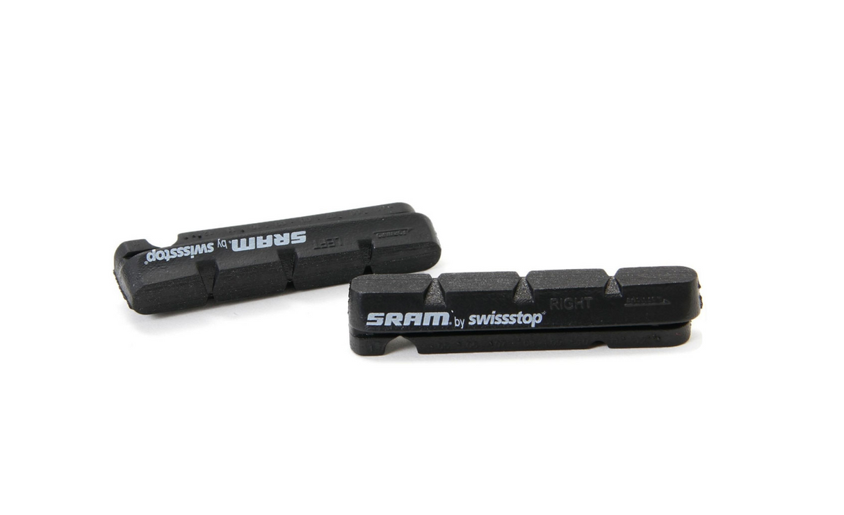 SRAM Road Brake Pad Inserts Black for Alloy Rims by SwissStop Pair