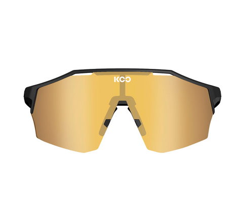 KOO Alibi Cycling Sunglasses - Black Matte w/ Gold Lens