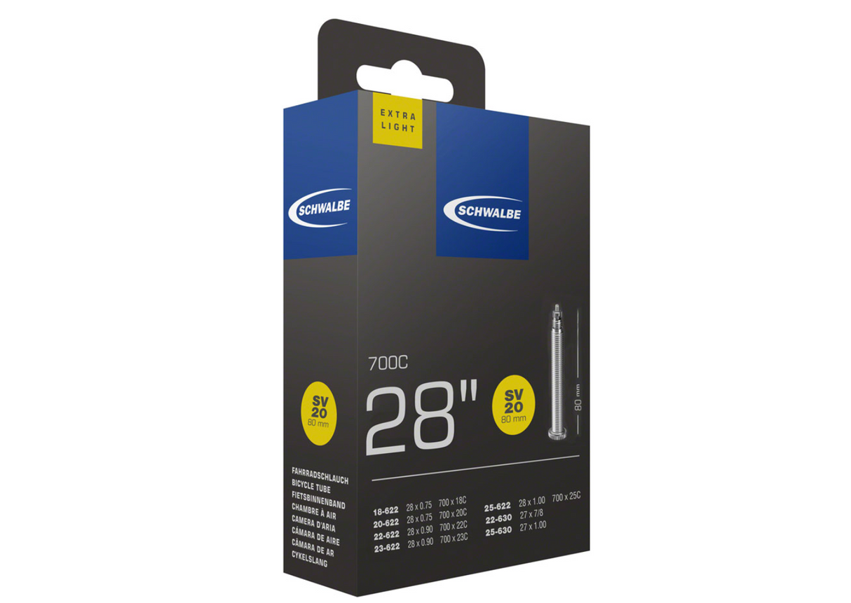 Schwalbe Extra Light Tube - 700 x 18 - 25mm, 80mm Presta Valve