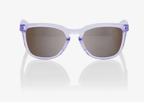 100% Sunglasses - Hudson Polished Translucent Lavender - Hiper Silver