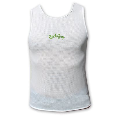 SockGuy Prolite Baselayer Made in the USA - Sleeveless White Size Large Sporting Goods > Cycling > Cycling Clothing > Base Layers Full Catalog Sock Guy