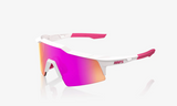 Ride 100 Percent Sunglasses Speedcraft SL - Matte White/Pink Hiper Vital Pink