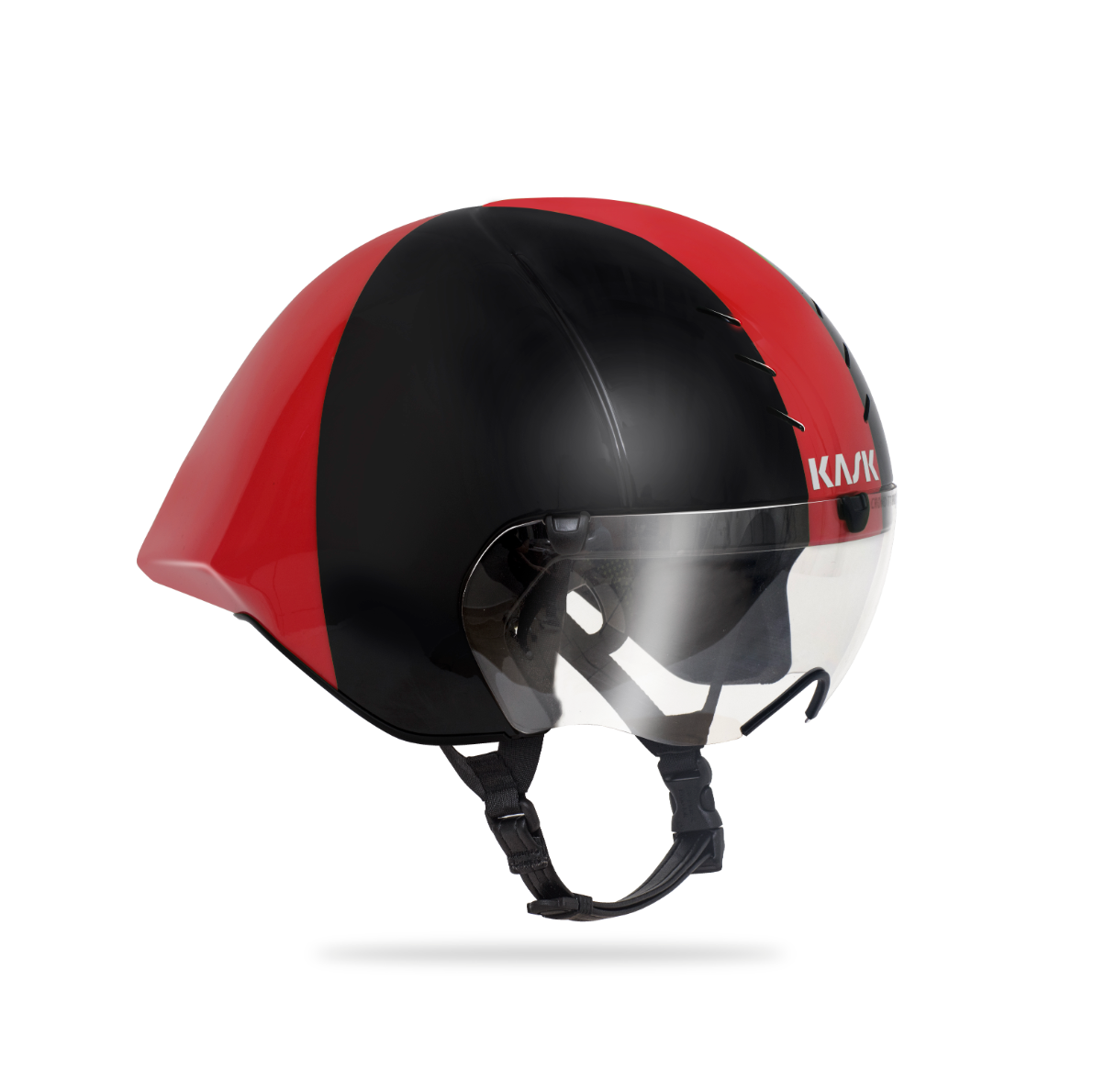 KASK Mistral Time Trial Cycling Helmet - Black/Red- Medium