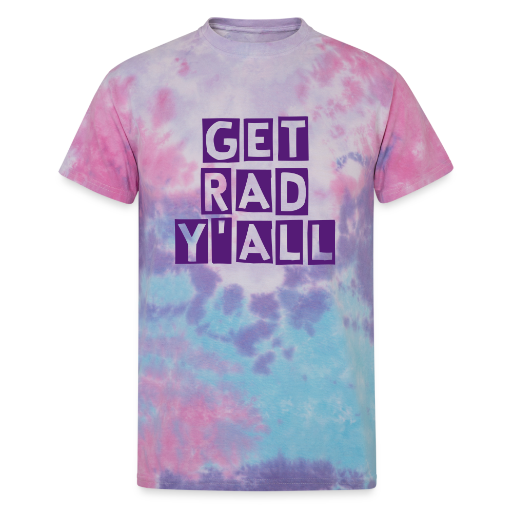 Get Rad Y'all Tie Dye T-Shirt Unisex Tie Dye T-Shirt | Dyenomite 200CY Casual Cycling Gear Goat T's