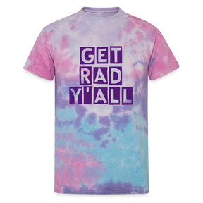Get Rad Y'all Tie Dye T-Shirt Unisex Tie Dye T-Shirt | Dyenomite 200CY Casual Cycling Gear Goat T's