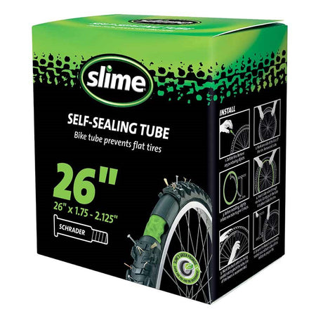 Slime Self Sealing Smart Inner Tube 26x1.75-2.125, Schrader Valve Tubes Full Catalog Slime