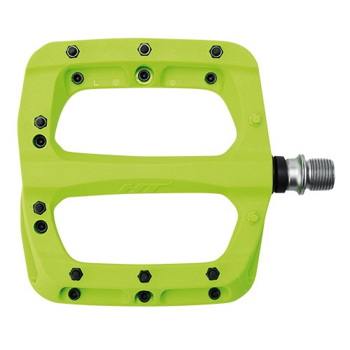 HT Components PA03A Mountain Bike Flat Nylon Reinforced Pedals Lime Green
