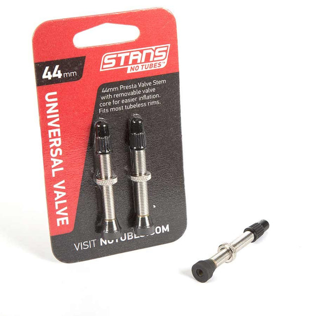 Stans No Tubes Universal Tubeless Presta Valve 44mm w/Removable Core 2 Stems New Tubeless Valves Full Catalog Stans No Tubes