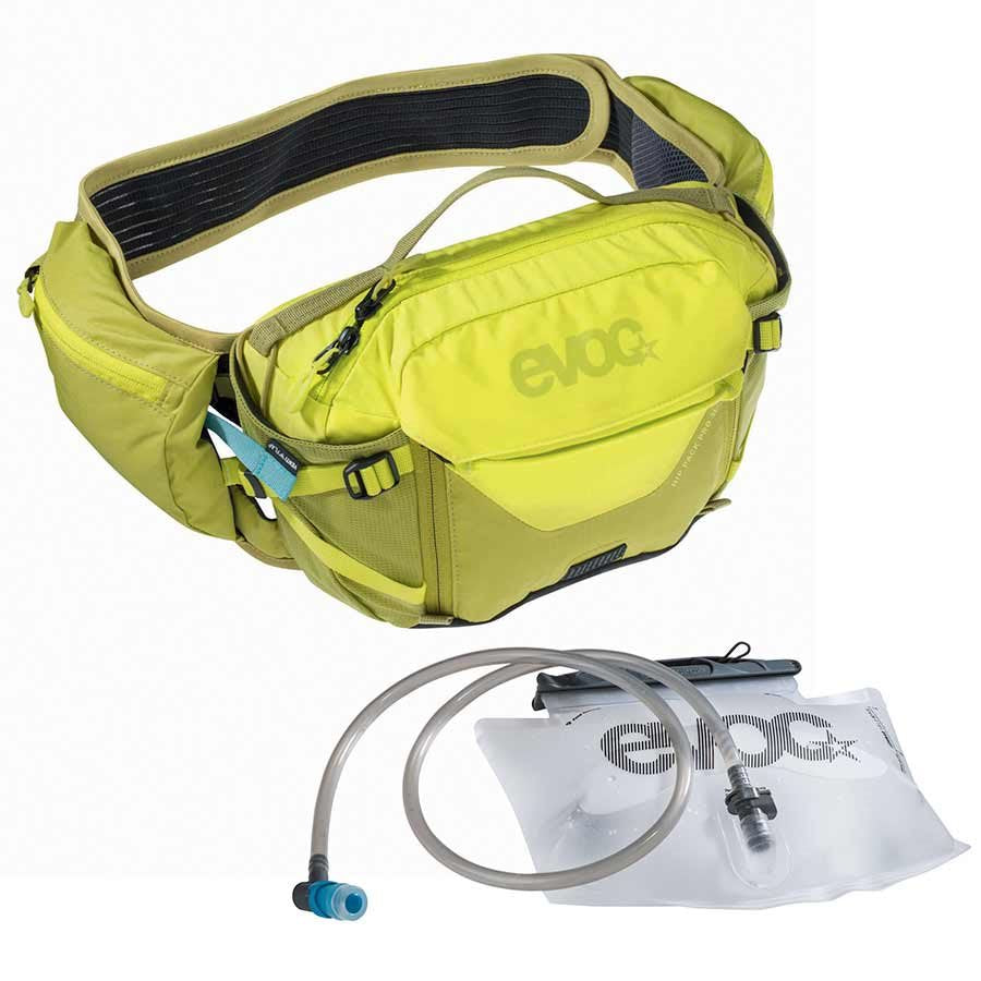 EVOC Hip Pack Pro Hydration Bag Volume: 3L Bladder: Included (1.5L) Sulphur/Moss Green