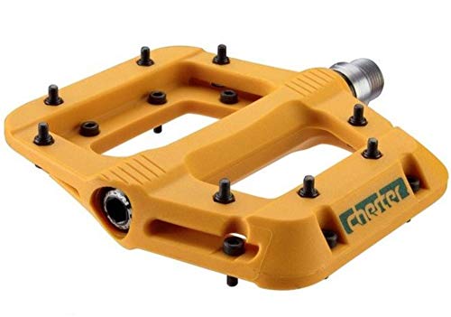 Race Face Chester Mountain Bike Flat Platform Pedals 9/16", Mustard