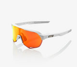 100% Percent Cycling S2 Sunglasses - Matte Off White - HiPER Red Multilayer Mirror Lens Sporting Goods > Cycling > Sunglasses & Goggles 100% 100%
