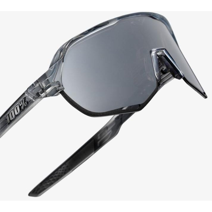 100% Percent Cycling S2 Sunglasses - Polished Translucent Grey - HIPER Silver Mirror Lens-Misc-The Gear Attic