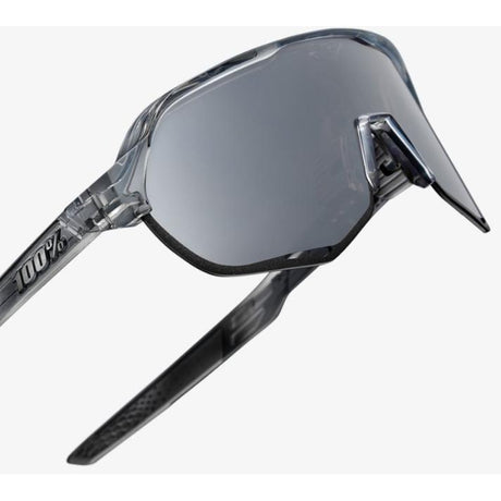 100% Percent Cycling S2 Sunglasses - Polished Translucent Grey - HIPER Silver Mirror Lens-Misc-The Gear Attic