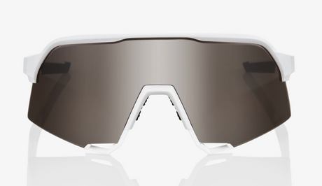 100% S3 Matte White Hiper Silver Sunglasses