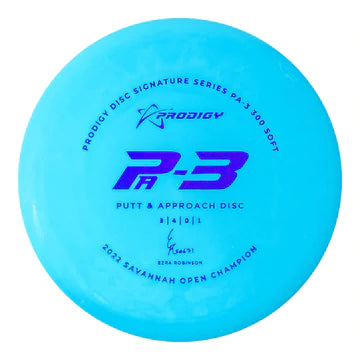 Prodigy PA-3 Putt & Approach Disc - Ezra Robinson Signature Series  300 G soft Plastic Disc Golf