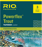 RIO Powerflex Trout Tapered Leader 9' x 0x 15lb 3 Pack Fly Fishing Accessories Full Catalog Rio Products
