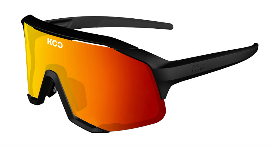 KOO Demos Cycling Sport Sunglasses Black Matt / Red Mirror Zeiss Lenses Sporting Goods > Cycling > Sunglasses & Goggles Full Catalog KOO