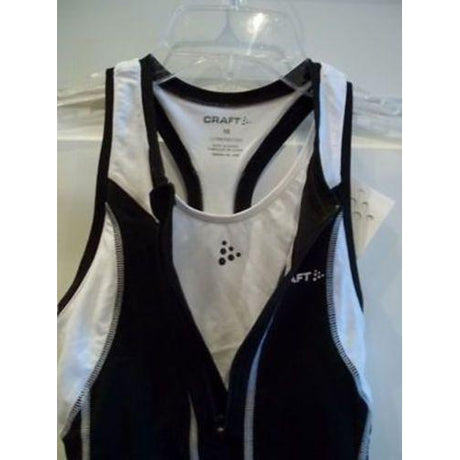 New Craft Sports Womans PT Singlet XS Black/White Tri-Misc-The Gear Attic
