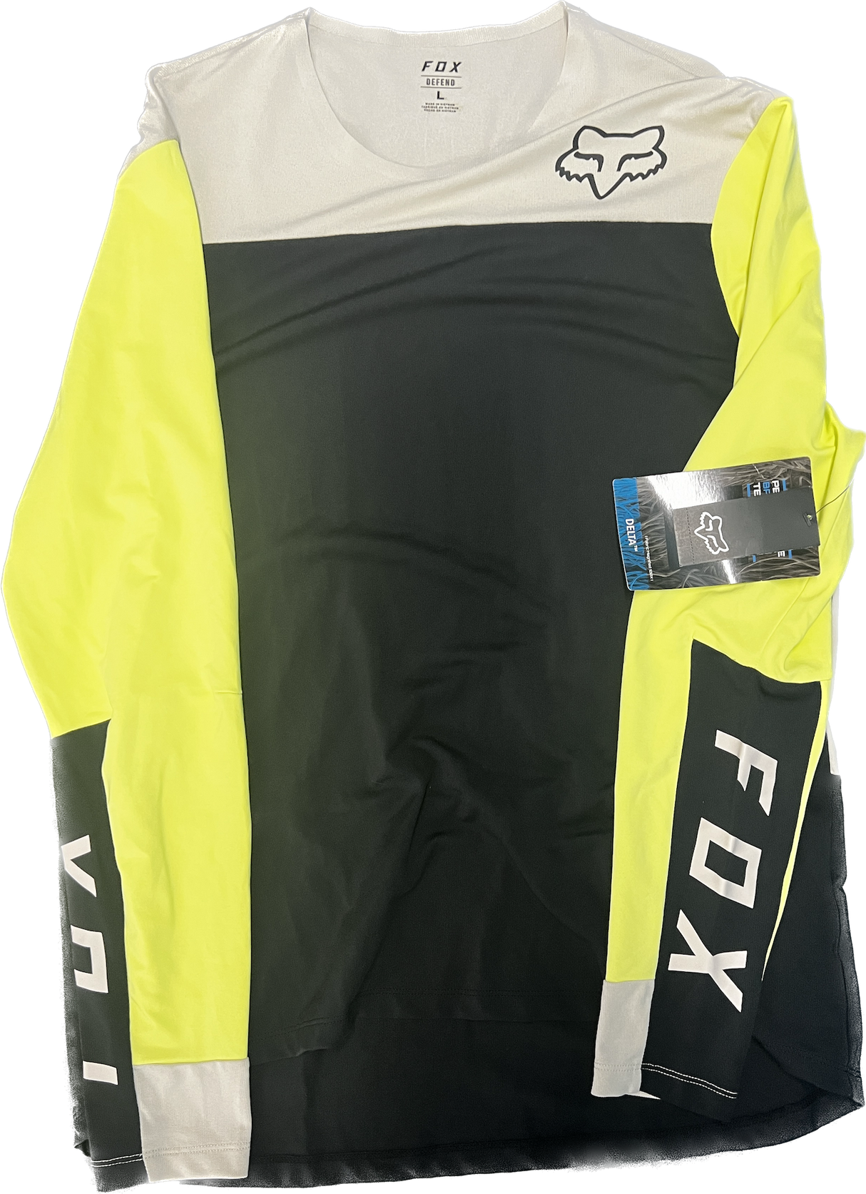 Fox Defend Delta Long Sleeve Mountain Bike Jersey Size Large Black