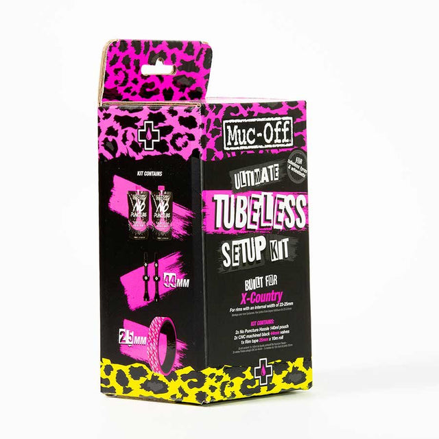 Muc-Off Cycling Ultimate Tubeless Tire Setup Kit XC (25mm Tape 44mm Valve) Misc Full Catalog Muc-Off