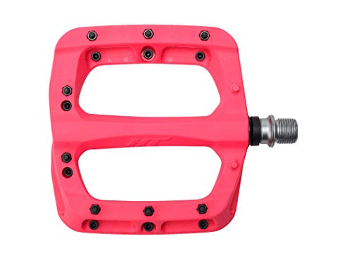 HT Components PA03A Mountain Bike Flat Reinforced Nylon Pedals , Neon Pink