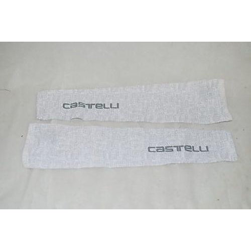 Castelli White Pattered Chill Sleeves Size Large New-Misc-The Gear Attic
