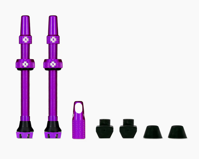 Muc-Off Purple Tubeless Presta Valves 44mm Integrated Valve Core Removal Tool V2 Valve Stem Full Catalog Muc-Off