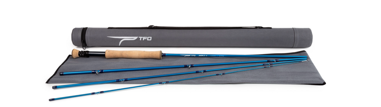 Temple Fork Outfitters Axiom 2-X Fly Fishing Rod w/ Case 9' 5wt 4 Piece