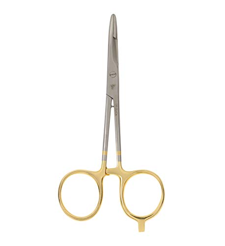 Dr. Slick Scissor Clamp, 5-1/2", Gold Loops, Straight, 1/2 Misc Fly Fishing Dr. Slick